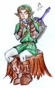 Link de la saga Zelda qui joue de l'Ocarina