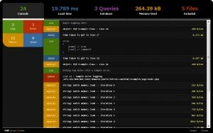 PHP Quick Profiler : Console de debug & log PHP